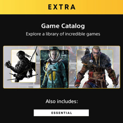 Extra. Game Catalog: Explore a library of incredible games. Also includes Essential.