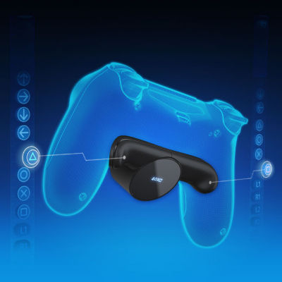 In use product shot of DualShock 4 back button attachment
