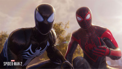 Marvel's Spider-Man 2 keyart featuring Peter Parker and Miles Morales