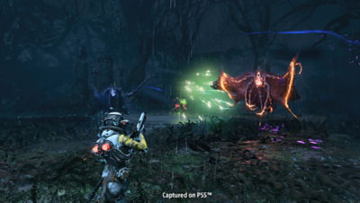 Image of Selene facing off with an Ixion hostile