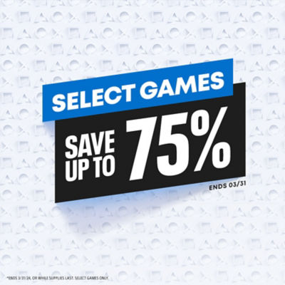alt=“Save up to 75% on select Games”