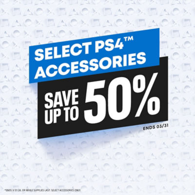 alt=“Save up to 50% on PS4 Accessories”